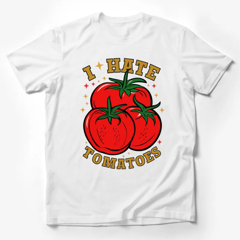 Funny Tomato T-Shirt I Hate Tomatoes Graphic Tee, Unisex Humorous Red Tomato Shirt, Casual Food Lover Tops, Gift Idea Male T-Shirt