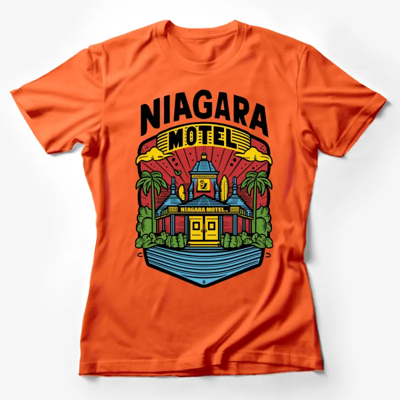 Niagara Motel Vintage Style T-Shirt, Retro Motel Graphic Tee, Colorful Travel Inspired Unisex Shirt Female T-Shirt