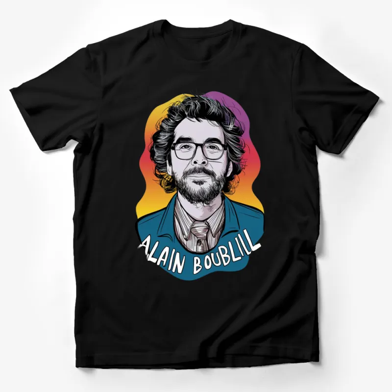 Alain Boubllil Graphic T-Shirt, Colorful Portrait Tee, Artist Inspired Shirt Design, Unique Illustrator Artwork Tee Male T-Shirt