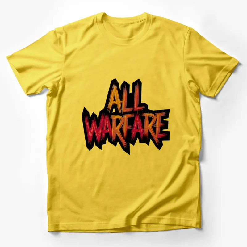 Bold All Warfare Graphic T-Shirt, Abstract Art Design, Fiery Red and Black Tee, Unisex Male T-Shirt