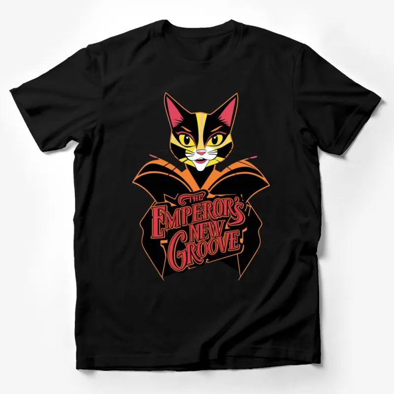 Emperor's New Groove Inspired Cat T-Shirt, Colorful Cartoon Style, Unisex Graphic Tee for All Ages Male T-Shirt