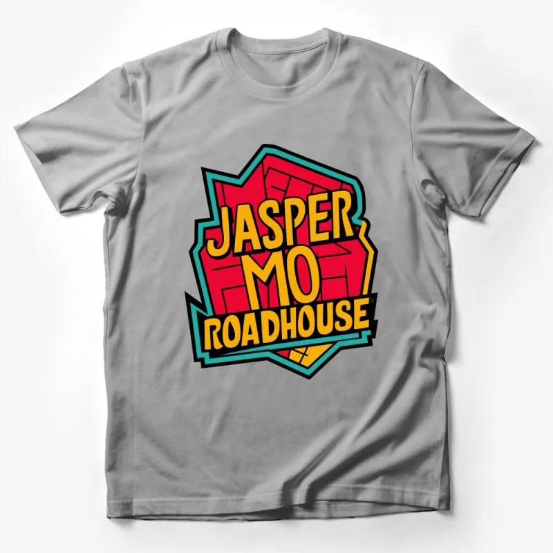 Jasper Mo Roadhouse Vintage Style Bold Logo T-Shirt, Retro Fashion Graphic Tee, Unisex Casual Top Male T-Shirt