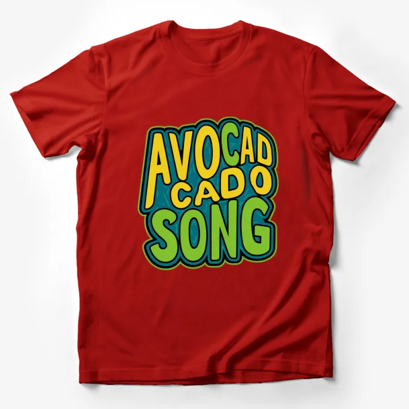 Avocado Song Cartoon Graphic T-Shirt, Funny Vegan Tee, Green Unisex Shirt Male T-Shirt