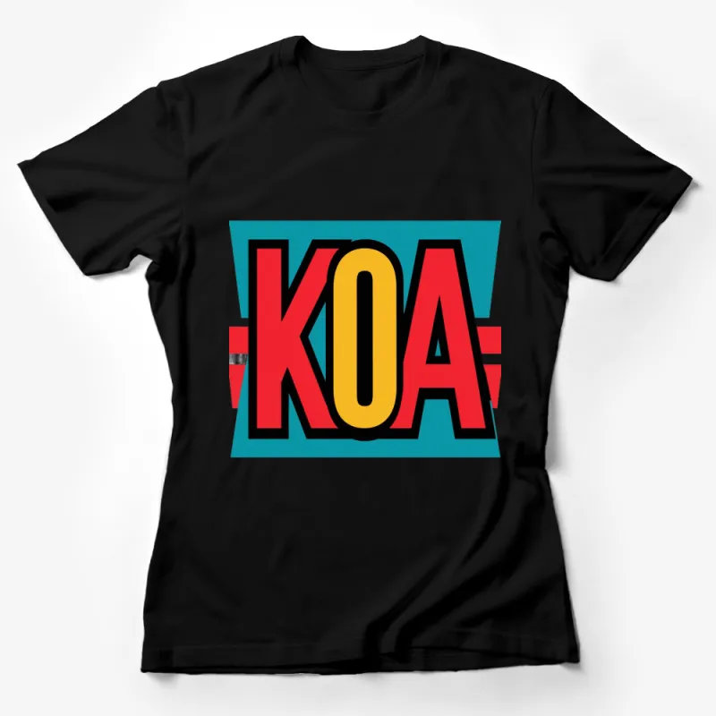 Vintage Style KOA Logo T-Shirt, Bold Graphic Tee, Retro Aesthetic, Unisex Casual Top Female T-Shirt