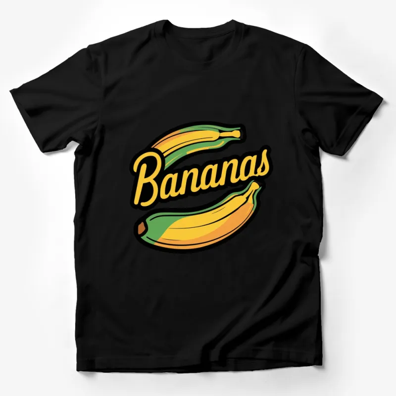 Colorful Bananas Graphic T-Shirt, Fun Fruit Print Tee, Unisex Casual Shirt for All Ages Male T-Shirt