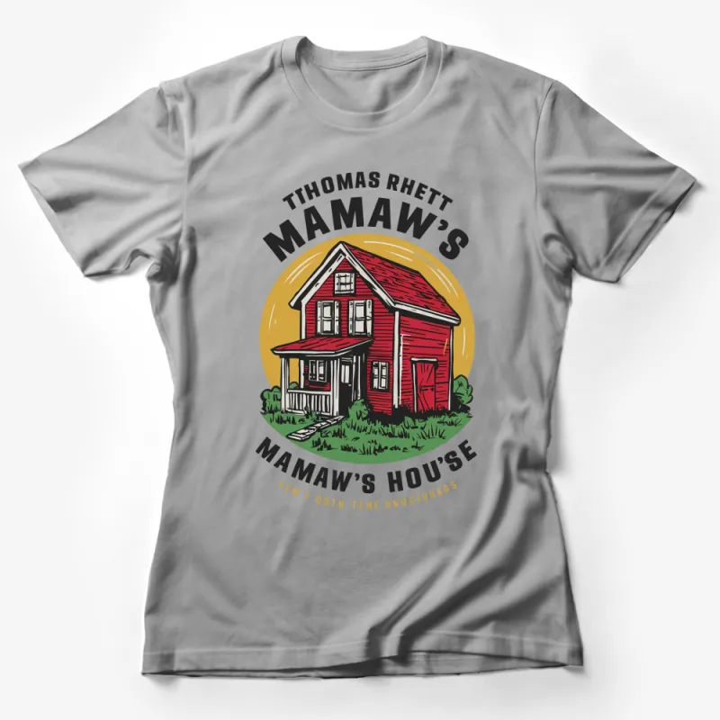 Thomas Rhett Mamaw's House Vintage Red Barn Sunrise Graphic T-Shirt Female T-Shirt