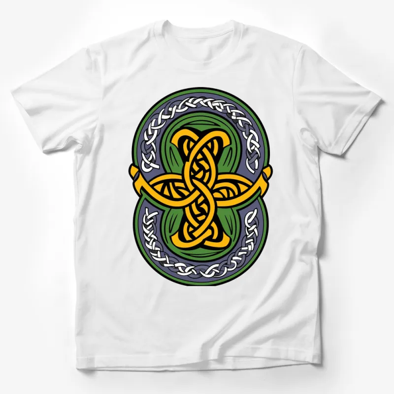 Celtic Knot Design T-Shirt, Traditional Irish Symbol Tee, Unisex Adult Clothing, Gift Idea Male T-Shirt