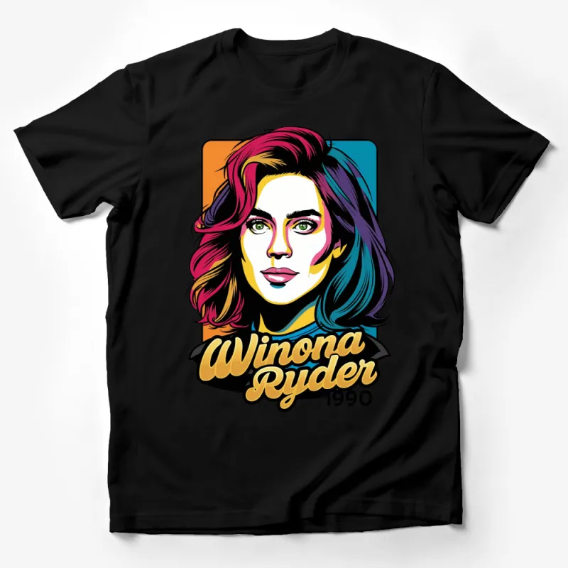 Vintage Winona Ryder Inspired 1990 Pop Art T-Shirt, Colorful Retro Fashion Tee, Unisex Male T-Shirt