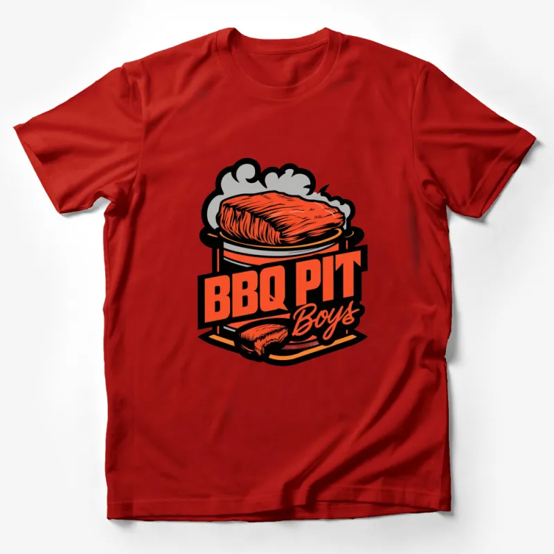 BBQ Pit Boys Graphic T-Shirt, Vintage Food Lover Tee, Perfect for Barbecue Enthusiasts Male T-Shirt