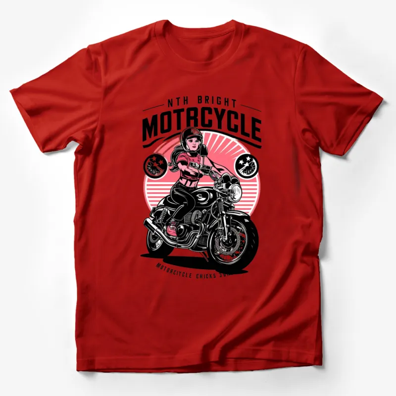 Vintage Motorcycle Graphic T-Shirt, Retro Motorbike Rider Tee, Biker Gift for Women Male T-Shirt