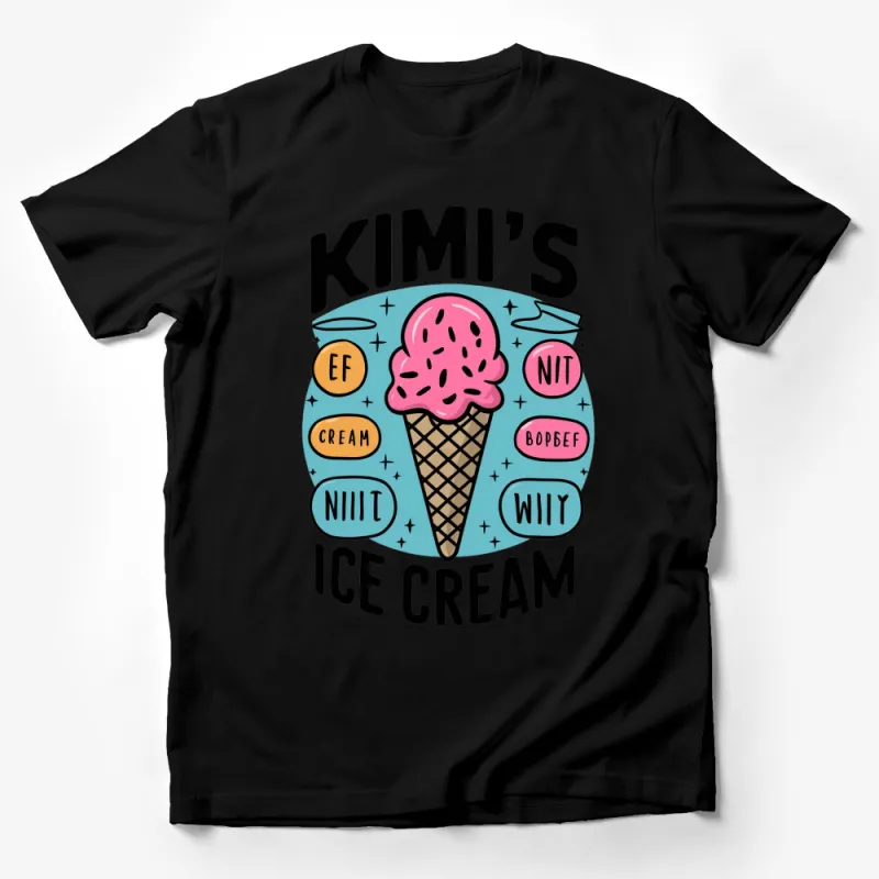 Kimi's Ice Cream Cone Graphic Tee, Fun Summer Casual T-Shirt, Unisex Male T-Shirt