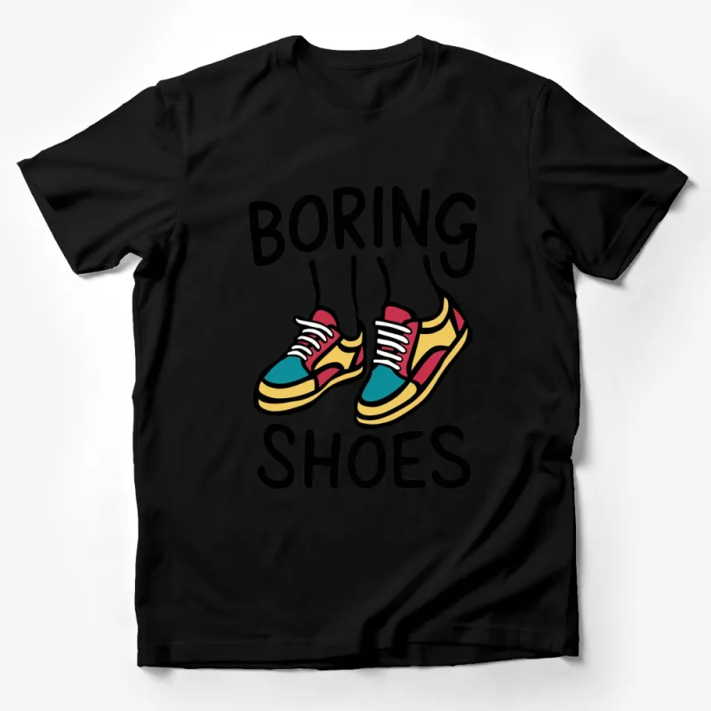 Colorful Boring Shoes Graphic T-Shirt, Funky Streetwear Style, Casual Unisex Tee, Gift for Teens Male T-Shirt