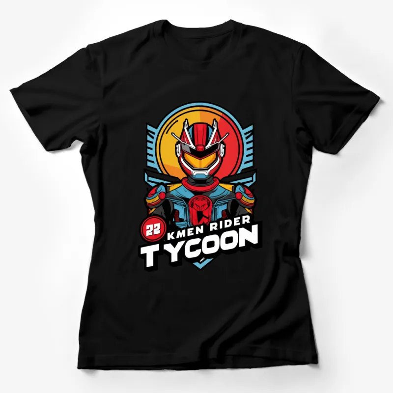 Retro Style Kmen Rider Tycoon Graphic T-Shirt, Vintage Superhero Tee, Colorful Fashion Shirt, Unisex Apparel Female T-Shirt