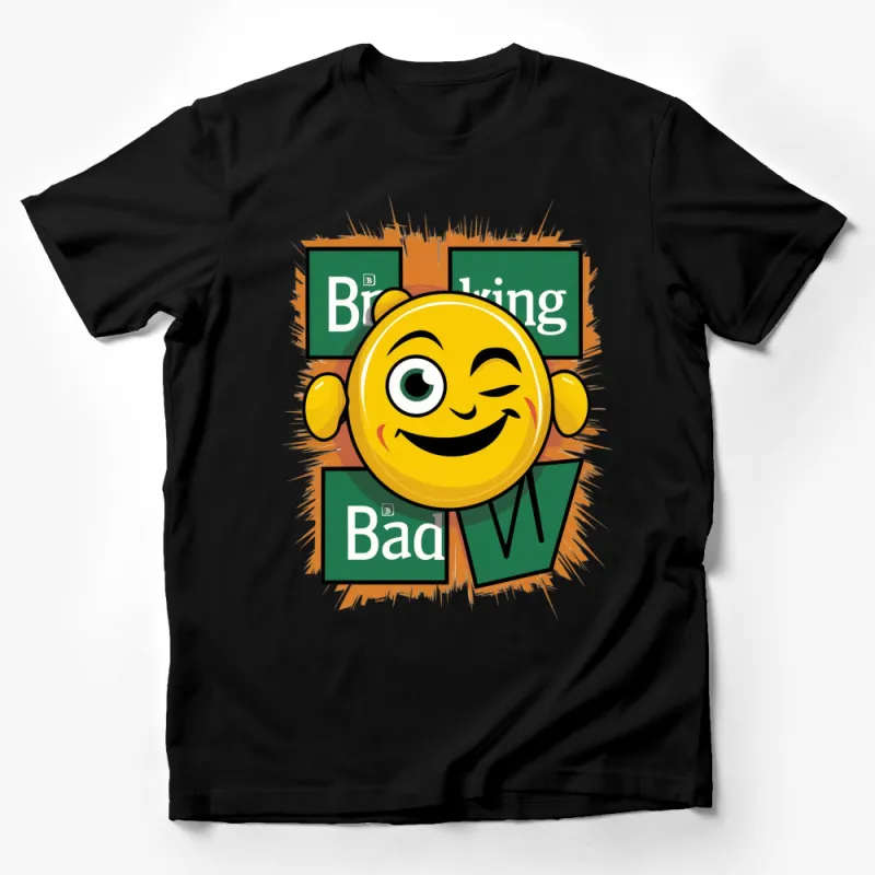 Breaking Bad Inspired Emoji T-Shirt, Funny TV Show Fan Tee, Yellow Smiley Face Shirt Male T-Shirt