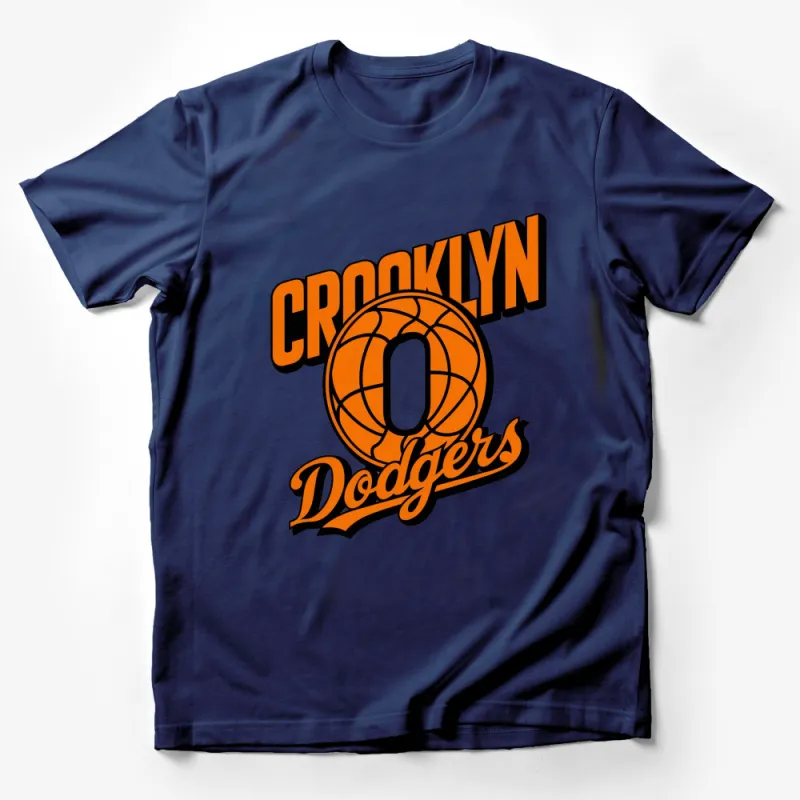 Crooklyn Dodgers Basketball Logo T-Shirt, Vintage Sports Tee, Urban Streetwear, Unisex Fashion Top Male T-Shirt