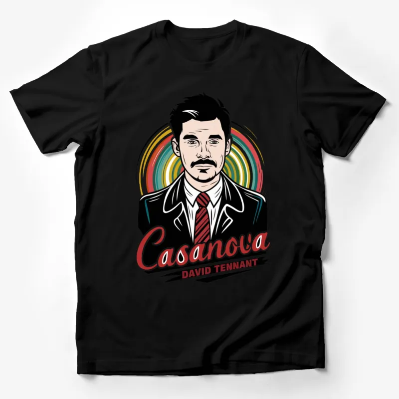 Casanova David Tennant Graphic Tee, Retro Pop Art Style T-Shirt, Men's Fashion, Vintage Inspired Design Shirt Male T-Shirt