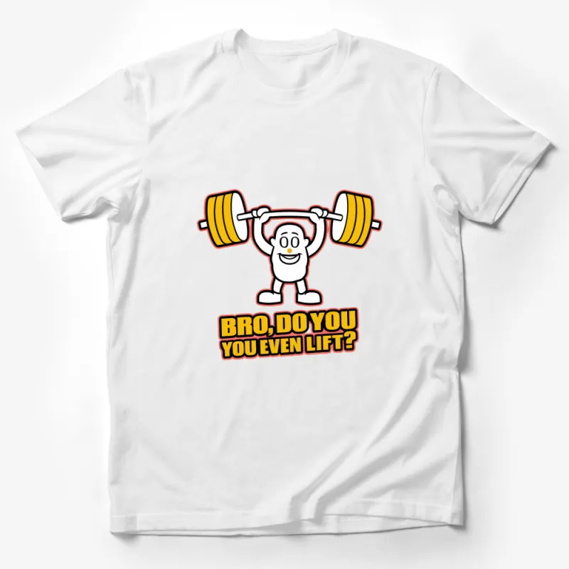 Funny Gym T-Shirt, Bro Do You Even Lift, Weightlifting Cartoon Tee, Fitness Humor, Workout Shirt Male T-Shirt