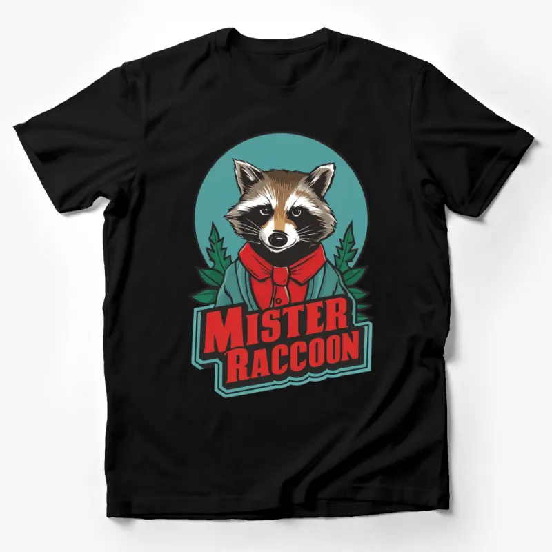 Mister Raccoon Graphic T-Shirt, Cute Animal Design, Unisex Adult Clothing, Nature Inspired Casual Wear Male T-Shirt