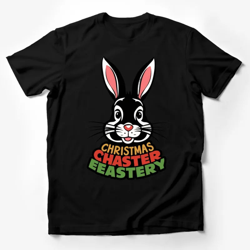 Cute Easter Bunny T-Shirt, Fun Christmas Easter Combo, Unique Holiday Gift Tee Male T-Shirt