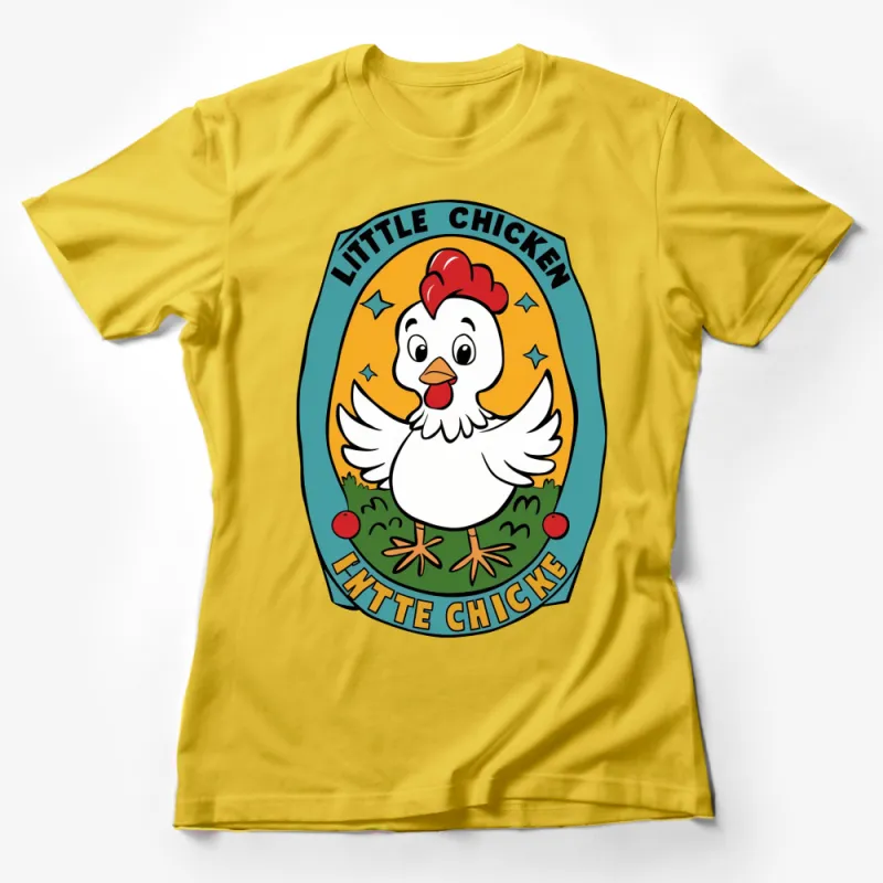 Little Chicken Cute Animal Graphic T-Shirt, Unisex Kids and Adults Casual Wear, Bright Colorful Tee Female T-Shirt