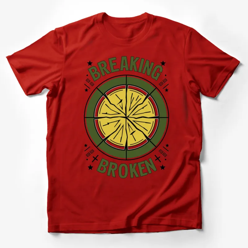 Breaking Broken Lemon Target Graphic T-Shirt, Unisex Lime Design Tee, Unique Fruit Bullseye Shirt Male T-Shirt