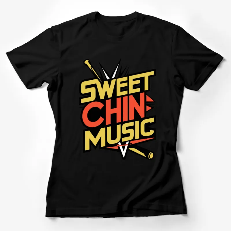 Sweet Chin Music Vintage Comic Style T-Shirt, Bold Graphic Tee, Unisex Fashion Female T-Shirt