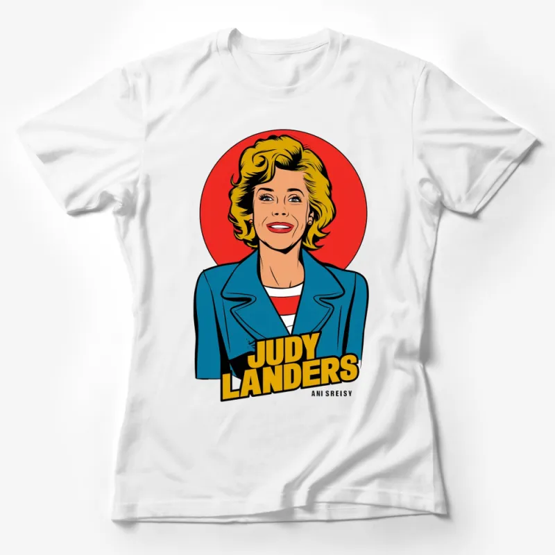 Judy Landers Vintage Pop Art Style T-Shirt, Classic Hollywood Icon Tee, Unique Graphic Shirt Female T-Shirt