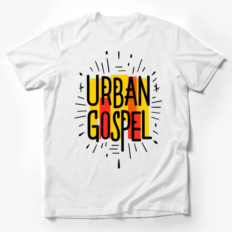 Urban Gospel T-Shirt, Bold Graphic Christian Music Tee, Stylish Church Event Unisex Shirt Male T-Shirt