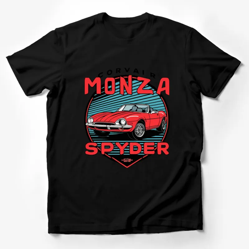 Vintage Corvair Monza Spyder T-Shirt, Classic Car Enthusiast Tee, Retro Automotive Apparel Male T-Shirt