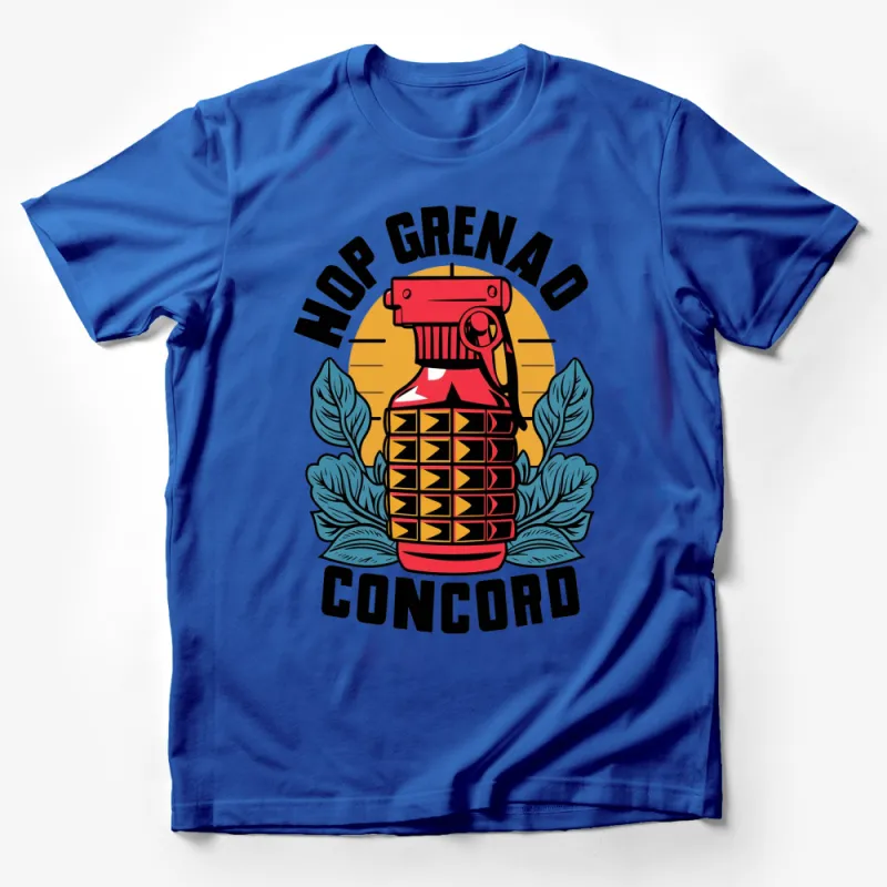 Hop Grenade Concord Graphic T-Shirt, Vintage Beer Lover Tee, Unique Brewery Shirt Design Male T-Shirt