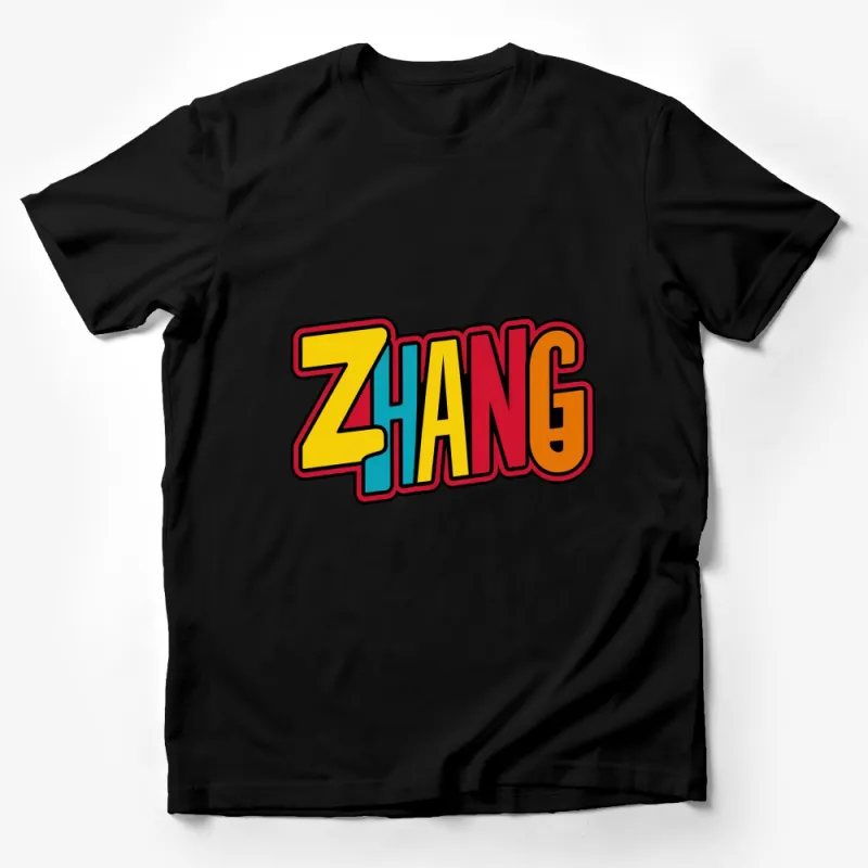 Colorful Zhang Name Graphic T-Shirt, Bold Retro Inspired Typography, Unisex Tee for Adults Male T-Shirt