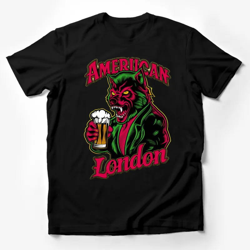 American Werewolf in London Inspired T-Shirt, Retro Horror Movie Graphic Tee, Unisex Male T-Shirt