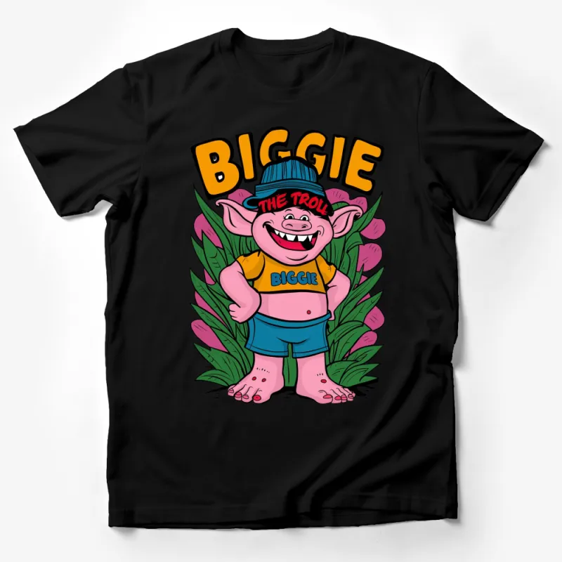 Biggie The Troll Graphic T-Shirt, Colorful Cartoon Character Tee, Unisex Kids and Adult Sizes Male T-Shirt