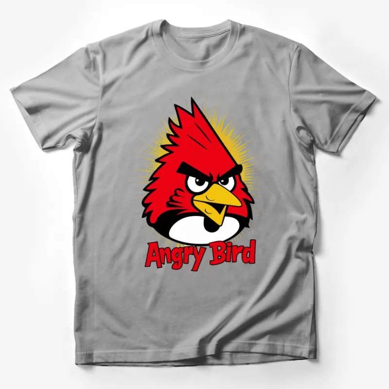 Angry Bird Classic Cartoon Graphic T-Shirt, Unisex Red Bird Tee, Casual Streetwear, Perfect Gift for Game Lovers Male T-Shirt