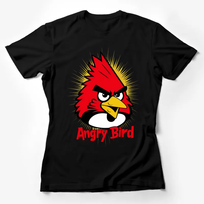 Angry Bird Classic Cartoon Graphic T-Shirt, Unisex Red Bird Tee, Casual Streetwear, Perfect Gift for Game Lovers Female T-Shirt