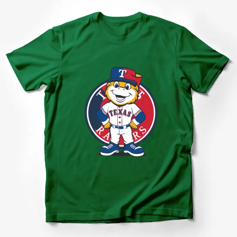 Texas Rangers Mascot T-Shirt, Vintage Baseball Team Logo, Unisex Sports Fan Apparel Male T-Shirt