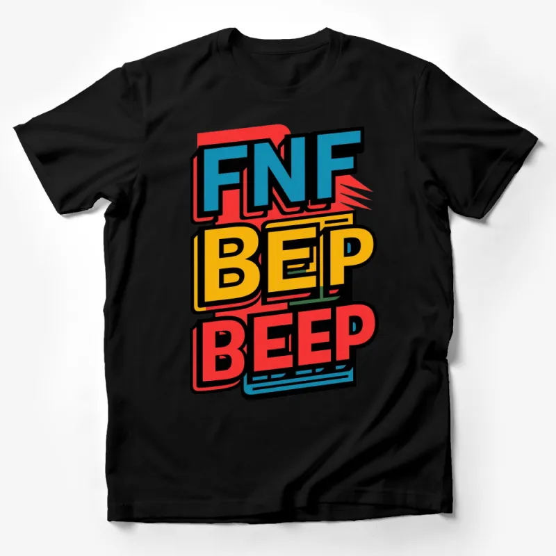 FNF Beep Beep Bold Colorful Graphic T-Shirt, Fun Friday Night Funkin' Inspired Tee for Gamers Male T-Shirt