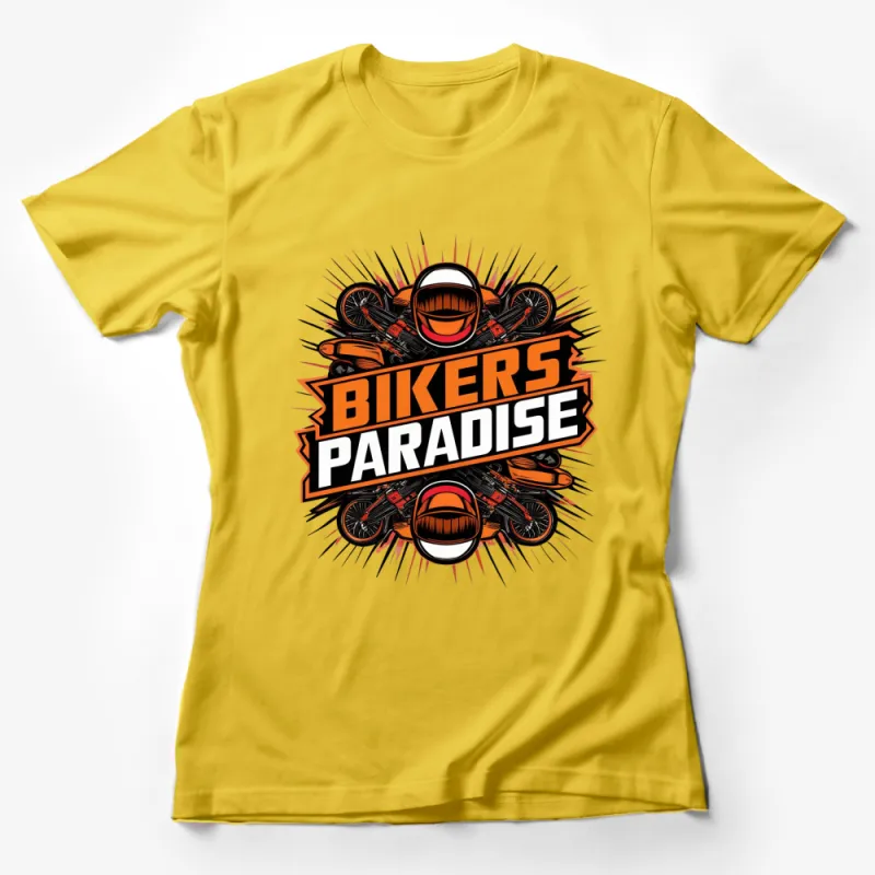 Bikers Paradise T-Shirt, Motorcycle Graphic Tee, Men's Biker Apparel, Riding Gear Fashion Female T-Shirt