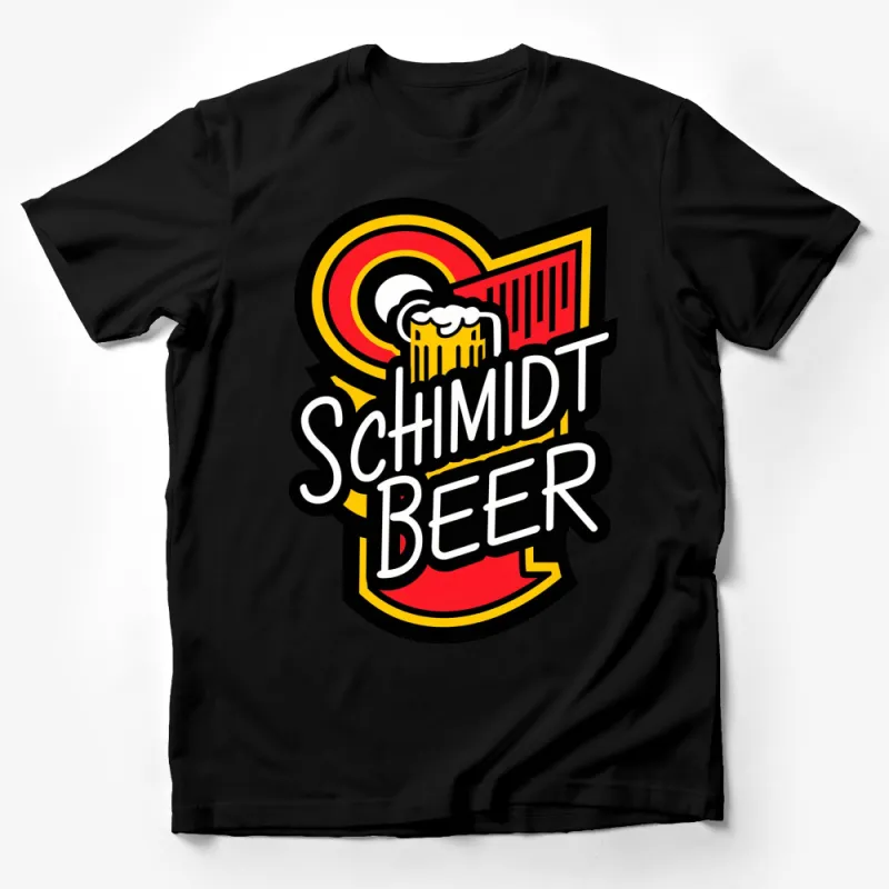 Schmidt Beer Logo T-Shirt, Vintage Brewery Brand, Retro Beer Lover Gift, Bold Graphic Tee Unisex Male T-Shirt