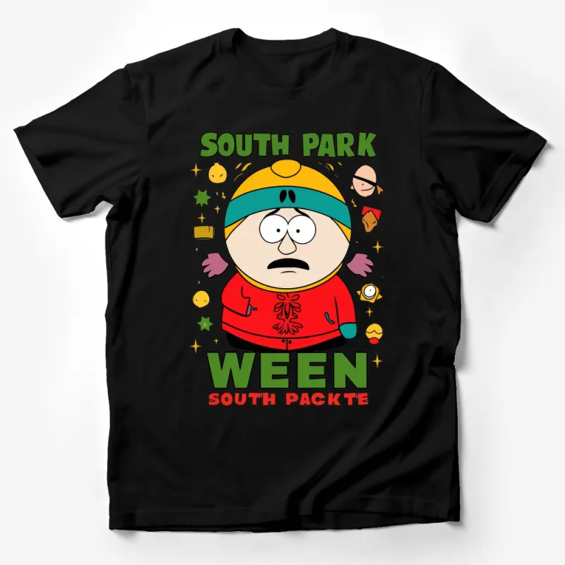 South Park Inspired Cartoon Character Red T-Shirt, Unisex Adult Casual Wear Male T-Shirt