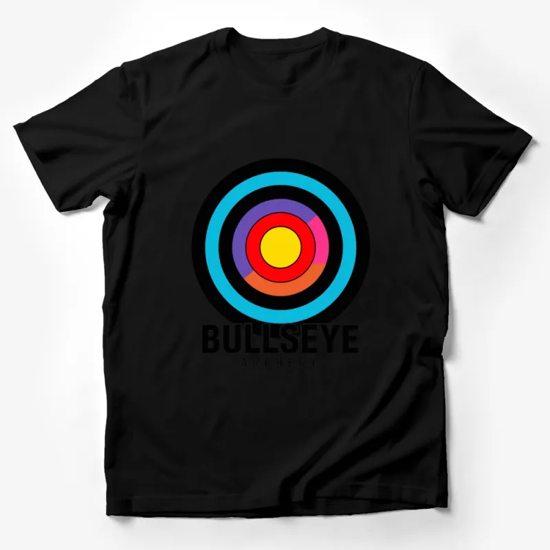 Bullseye Archery Target Graphic T-Shirt, Colorful Modern Archery Design, Unisex Fit Outdoor Sportswear Male T-Shirt