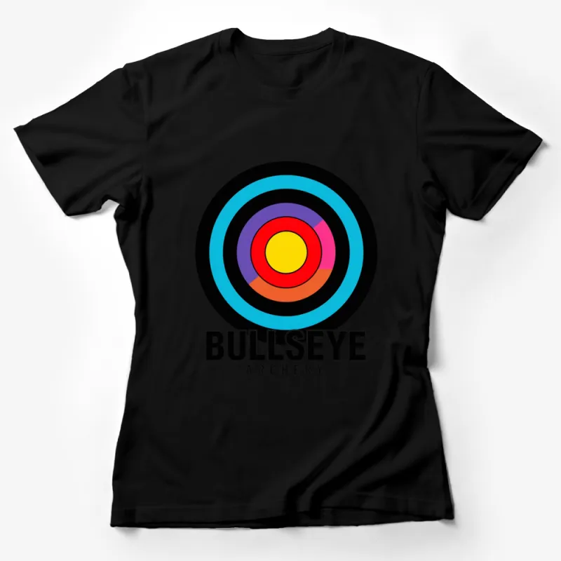 Bullseye Archery Target Graphic T-Shirt, Colorful Modern Archery Design, Unisex Fit Outdoor Sportswear Female T-Shirt