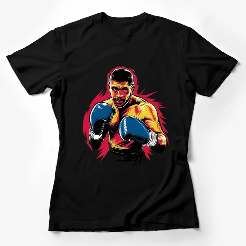 Vintage Boxer Graphic T-Shirt, Retro Fight Club Tee, Bold Comic Style Boxing Shirt, Men's Fashion Female T-Shirt