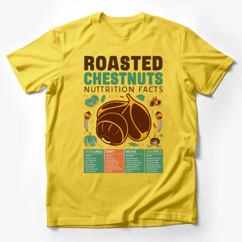 Vintage Chestnut Roast Poster T-Shirt, Autumn Nut Roasting Guide, Retro Educational Tee Male T-Shirt