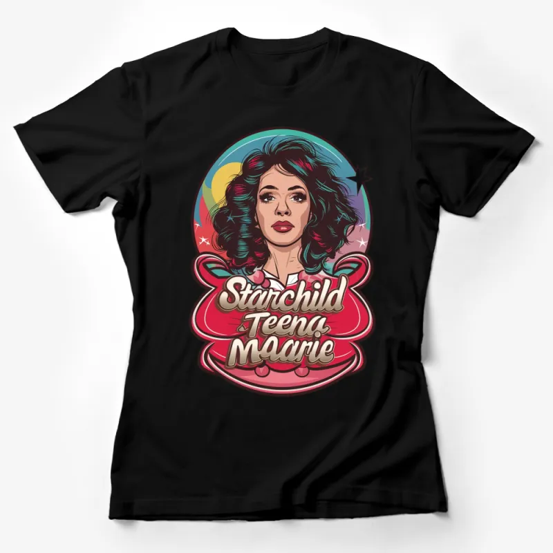 Vintage Starchild Teena Marie Inspired T-Shirt, Retro Graphic Tee, Colorful Pop Art Design, Unique Music Shirt Female T-Shirt