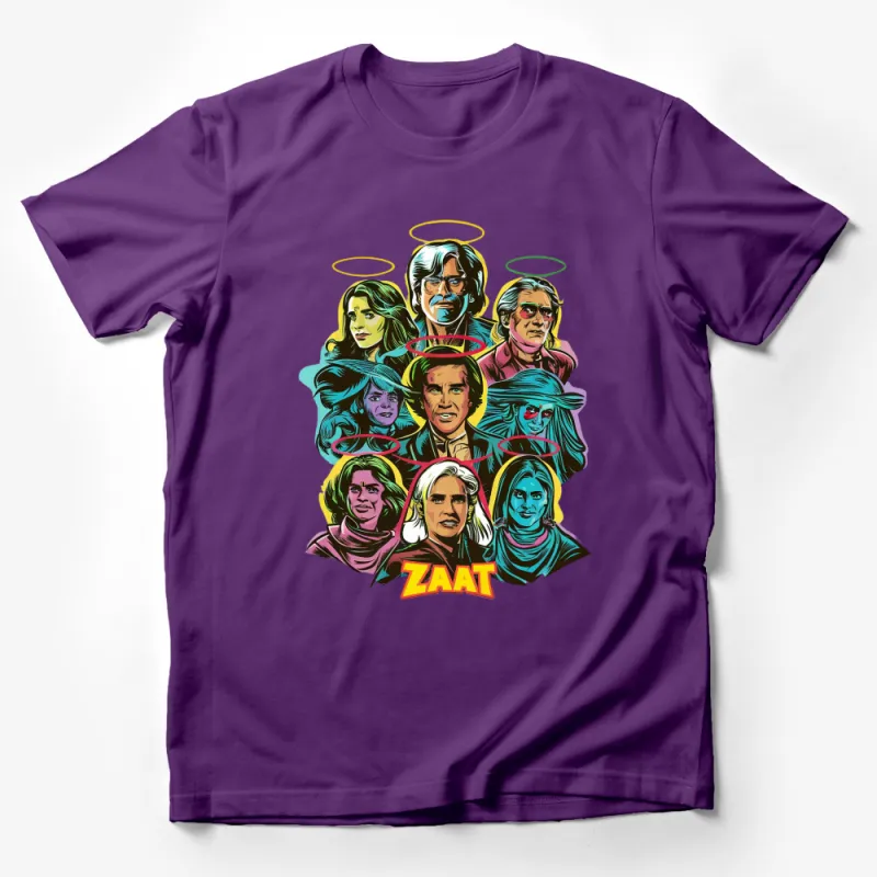 Retro ZAAT Movie T-Shirt, Colorful Vintage Sci-fi Horror Graphic Tee, Unisex Film Enthusiast Apparel, Gift for Movie Buffs Male T-Shirt