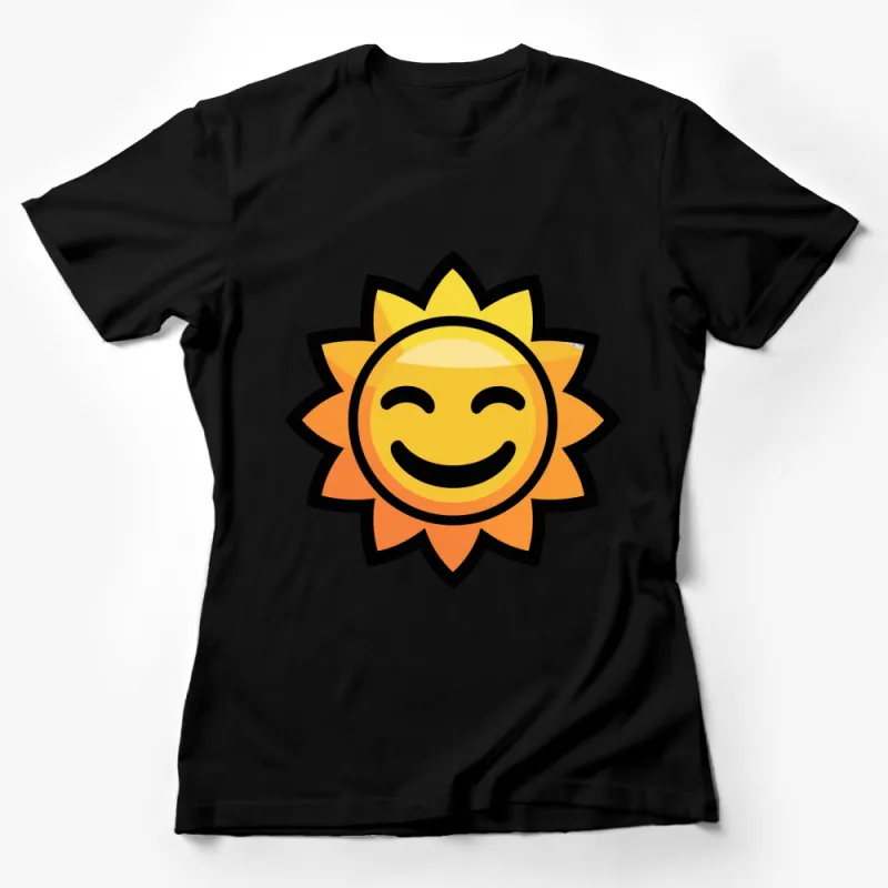 Bright Smiling Sun Graphic T-Shirt, Happy Sun Face Tee, Unisex Summer Casual Top, Gift for Sunny Day Lovers Female T-Shirt