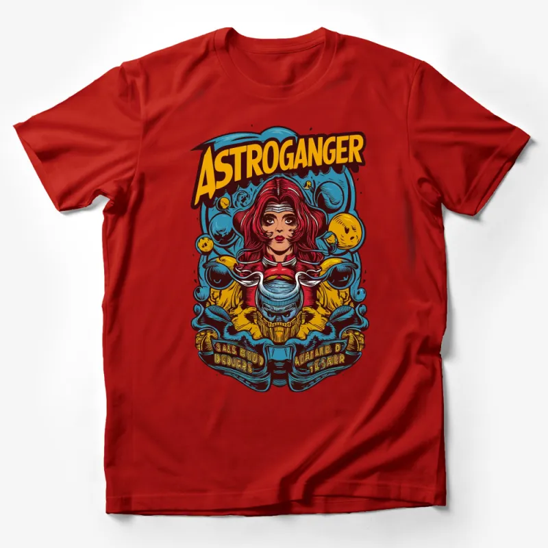 AstroGanger Vintage Comic Style T-Shirt, Retro Superhero Graphic Tee, Unique Pop Culture Shirt Male T-Shirt