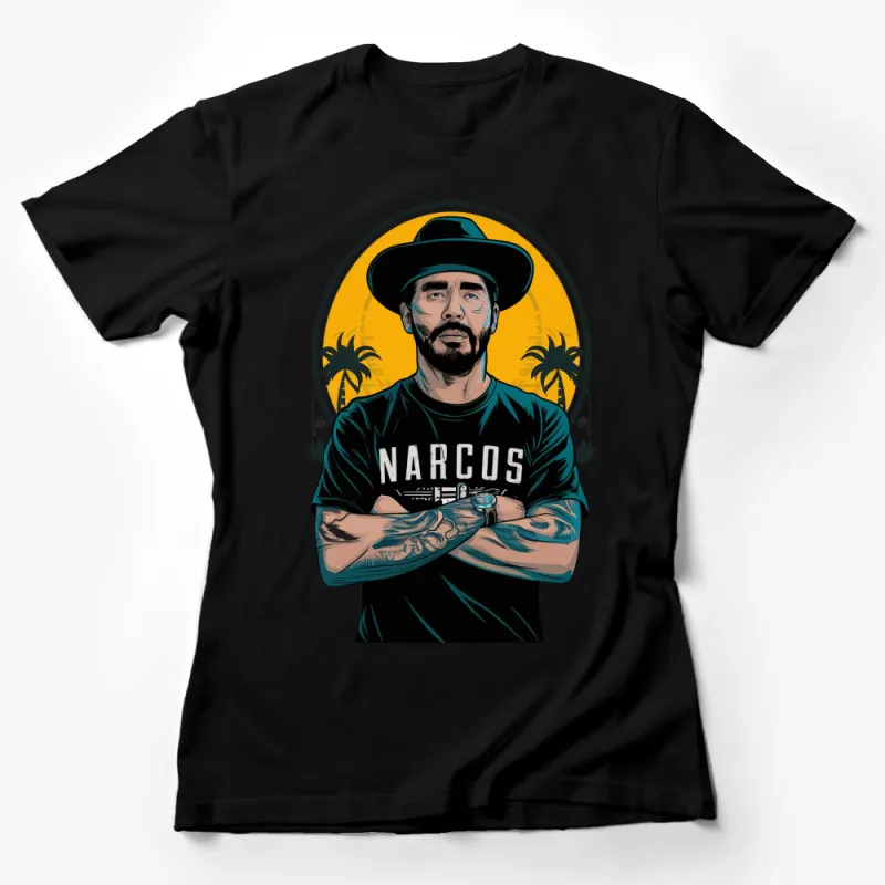 Vintage Pop Art Narcos T-Shirt, Retro Style Graphic Tee, Men's Fashion Shirt, Casual Streetwear, Unique Design Female T-Shirt