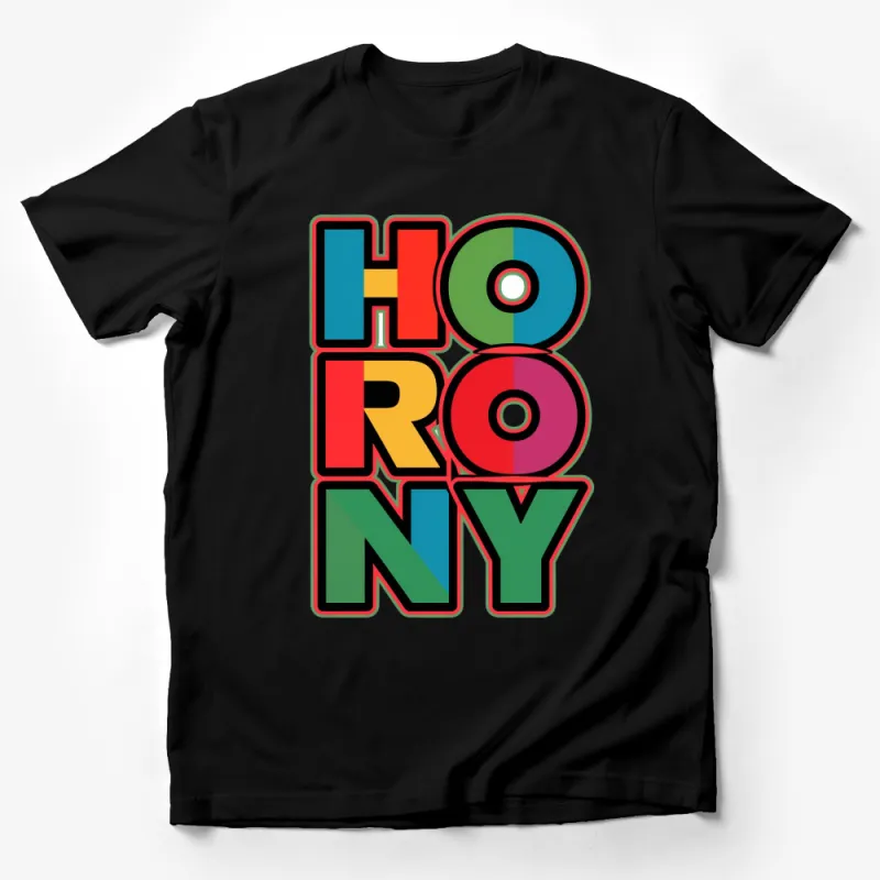 Colorful Retro HERO NY Graphic T-Shirt, Bold Urban Style Casual Shirt, Vintage-inspired Unique Tee Male T-Shirt